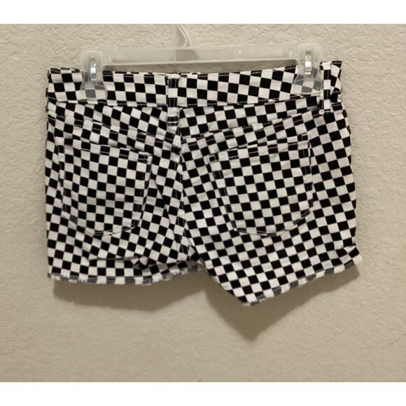 Arizona Jean Co. Women's Black & White Checkered Denim Shorts Size 3 - Picture 4 of 4